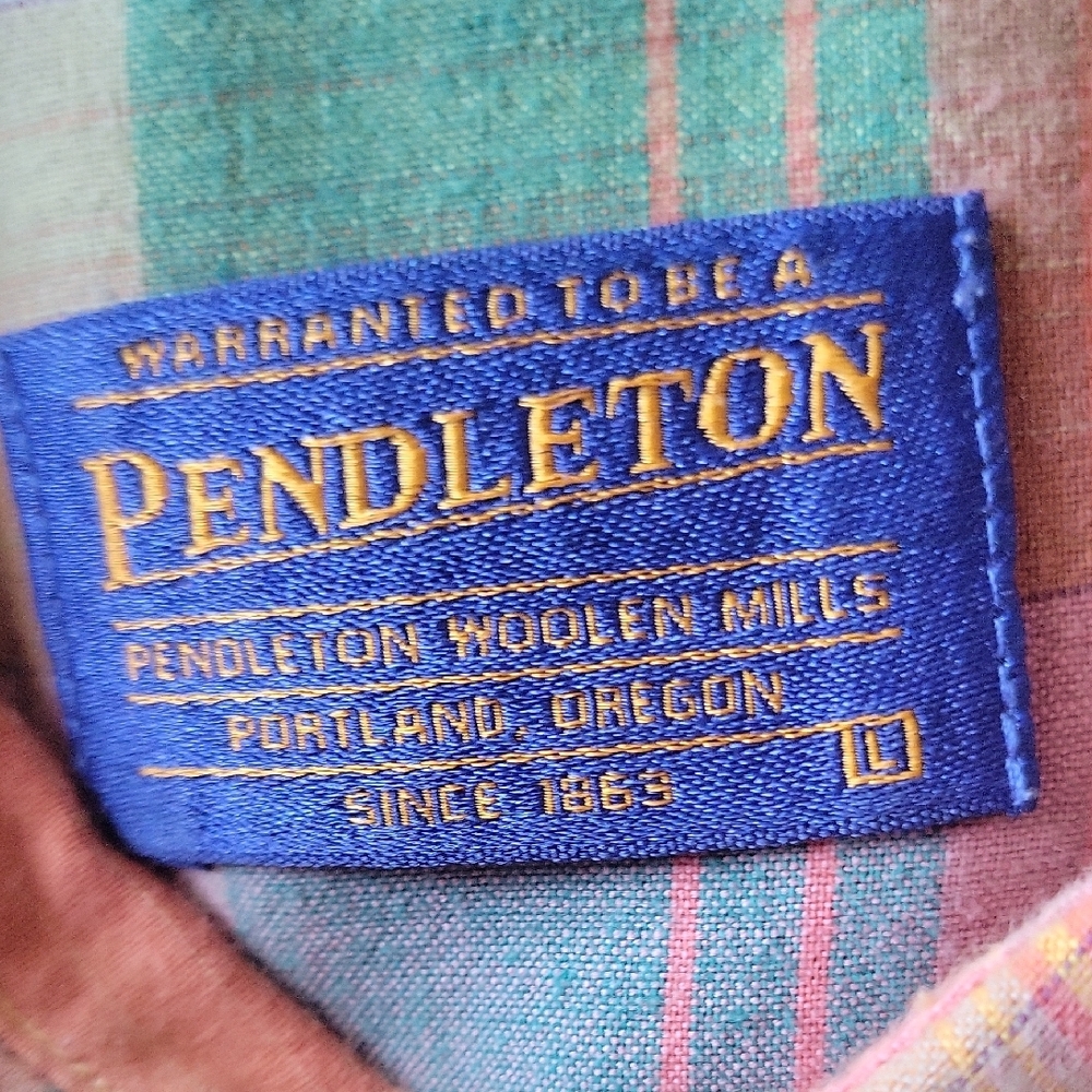 Two Pendleton Multicolor Plaid Button-Up Shirts S… - image 2